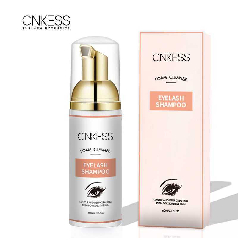 Eyelash Extension Wash Kit - CNKESS 60ml Cleanser For Oil Free