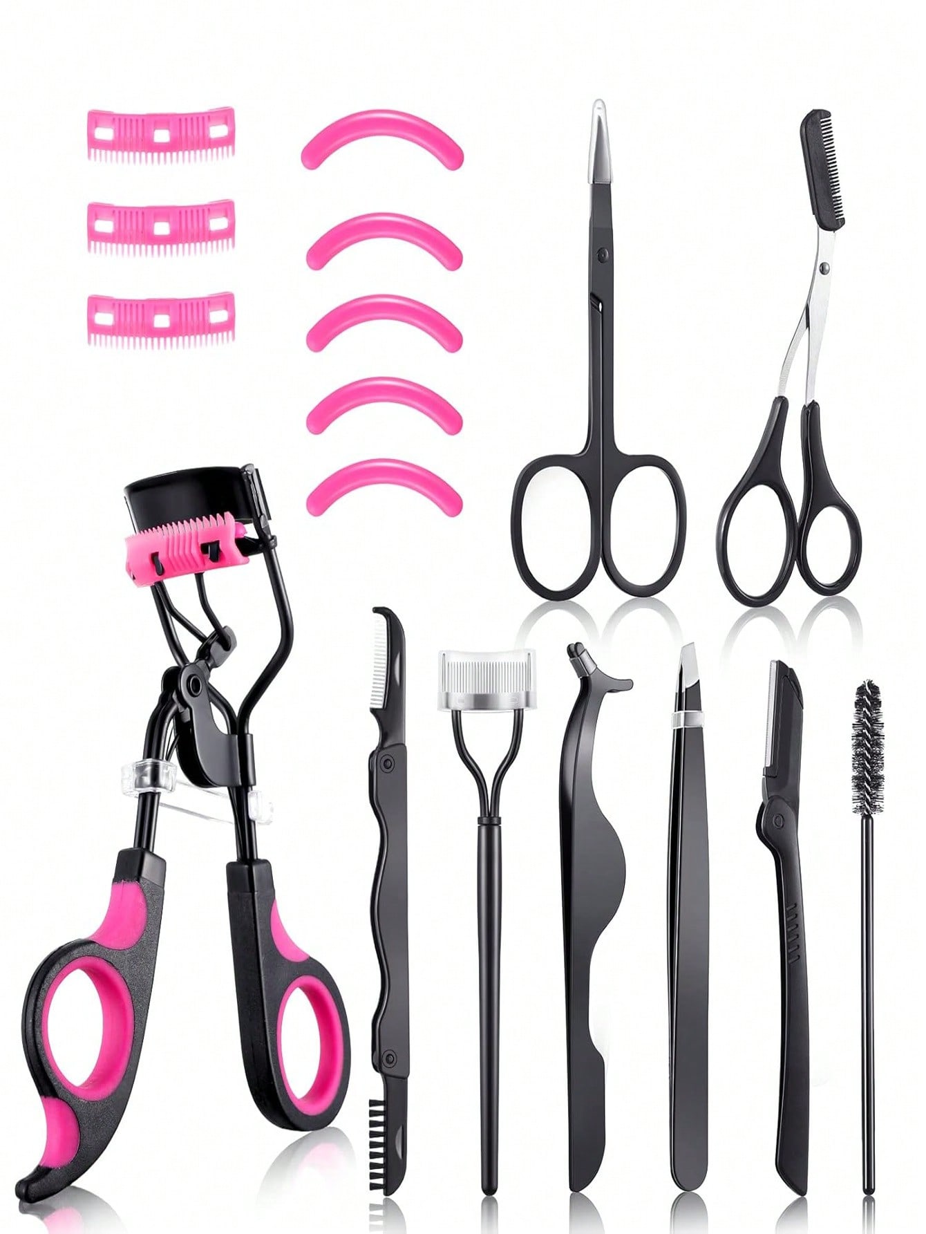 Eyelash Extension For Men - 17pcs/15pcs/14pcs/1pc Eyelash Curler Set Designed For