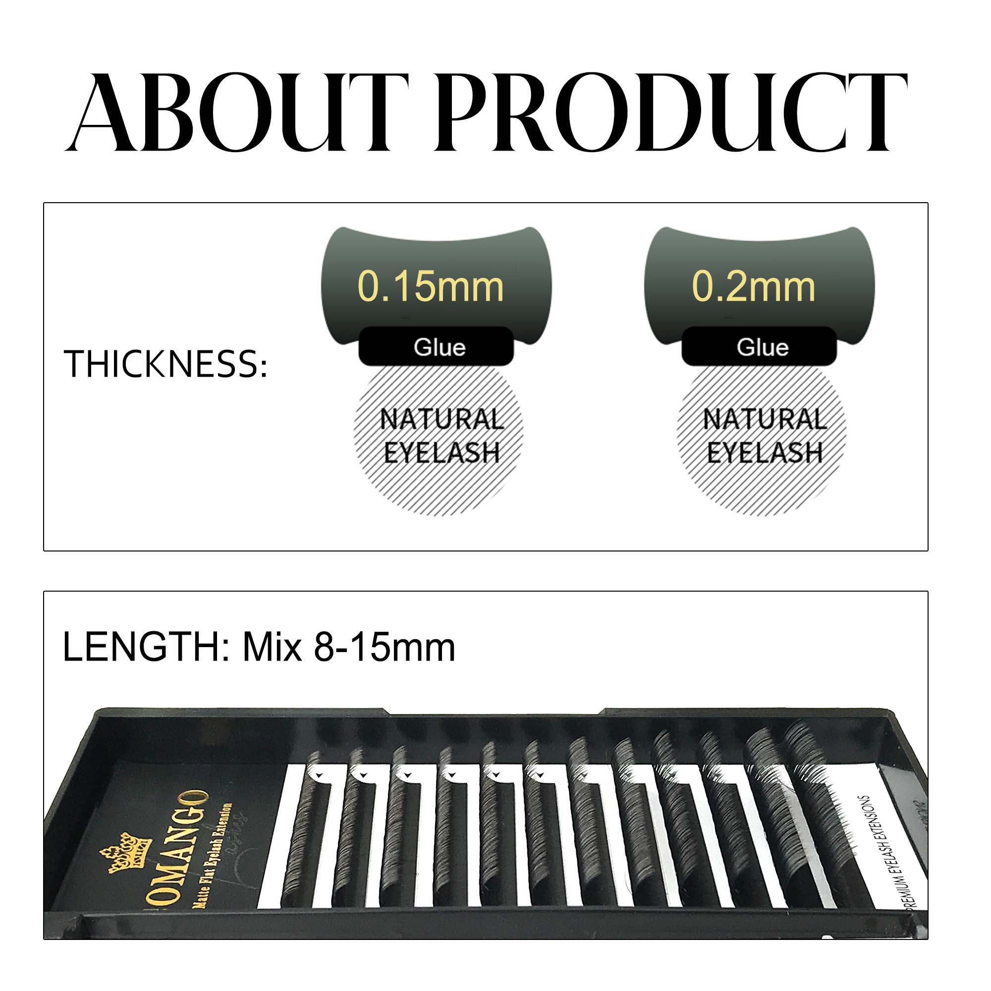 Matte Gray Black Split Tips Li - Eyelash Extension Supernatural incelemesi ve fiyatı