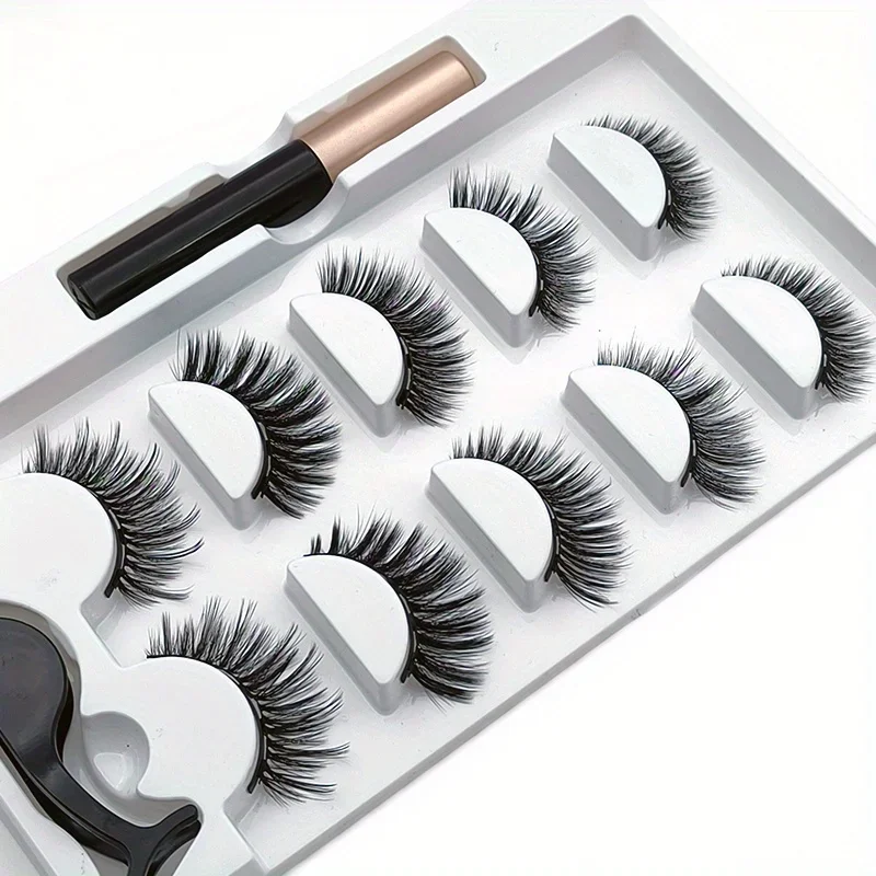 5 Pairs Magnete Eyelashes Set  - Eyelash Extension Uv Glue incelemesi ve fiyatı