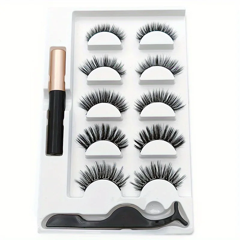 5 Pairs Magnete Eyelashes Set  - Eyelash Extension Uv Glue incelemesi ve fiyatı