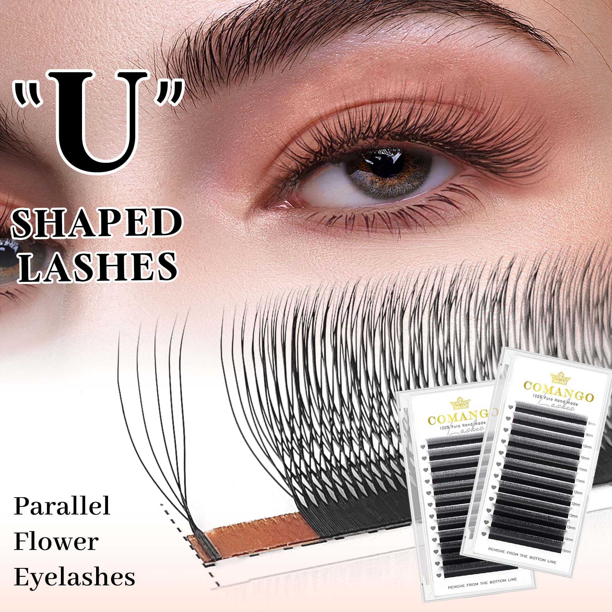 CoMango Mix8-15mm U Shaped 3/4 - Eyelash Extension Supernatural incelemesi ve fiyatı