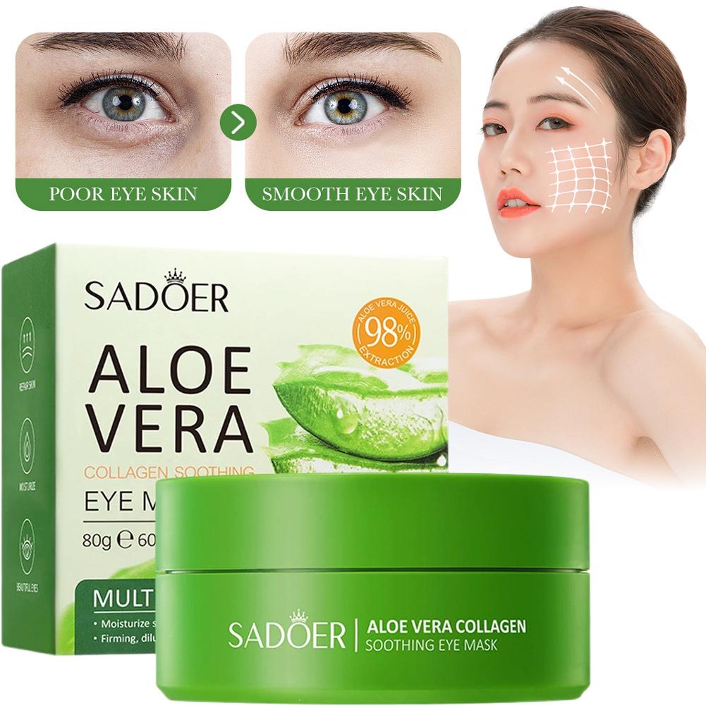 60pcs Aloe Vera Collagen Under - Eye Pad Collagen incelemesi ve fiyatı