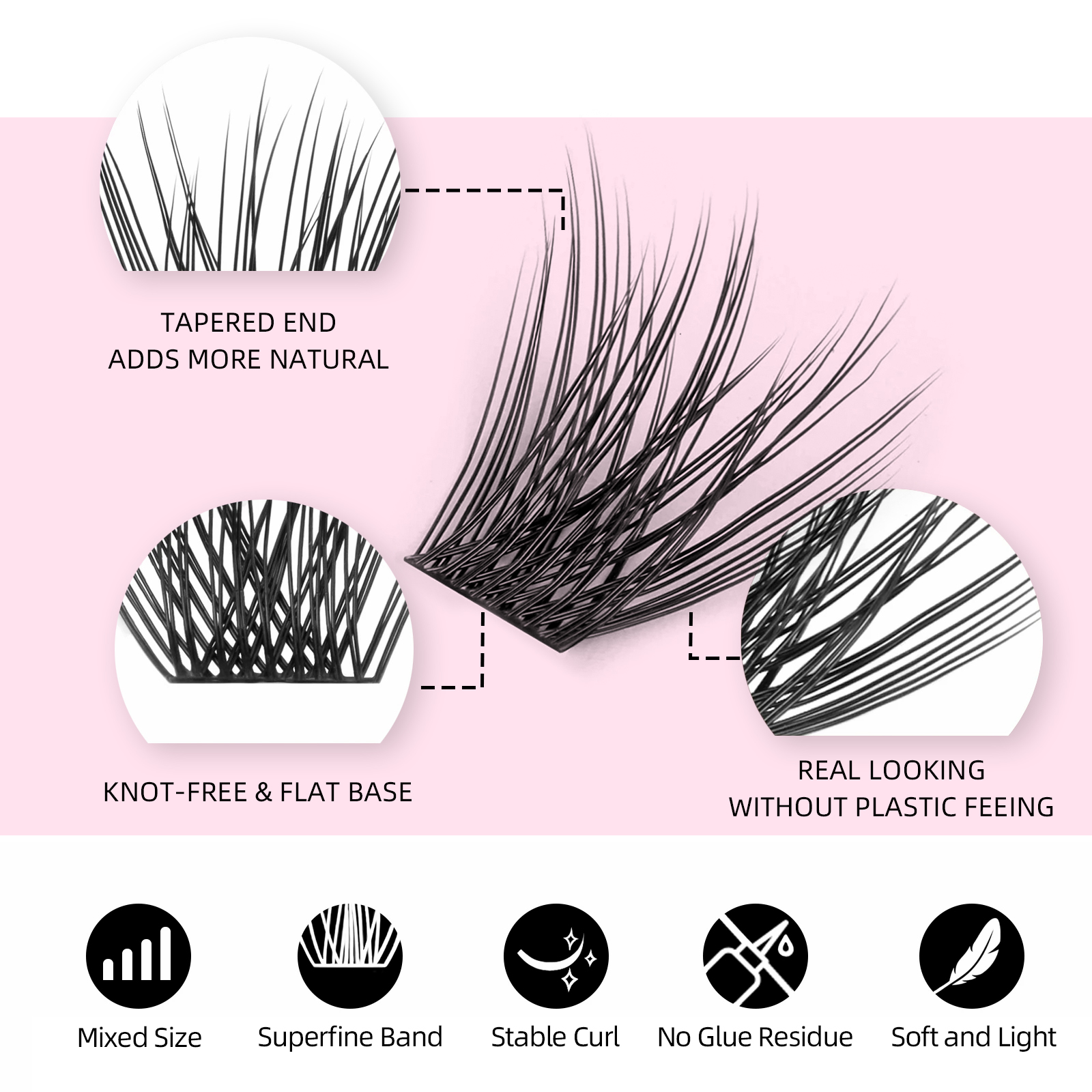 YUANZHIJIE New DIY Clusters Fa - Eyelash Extension Supernatural incelemesi ve fiyatı