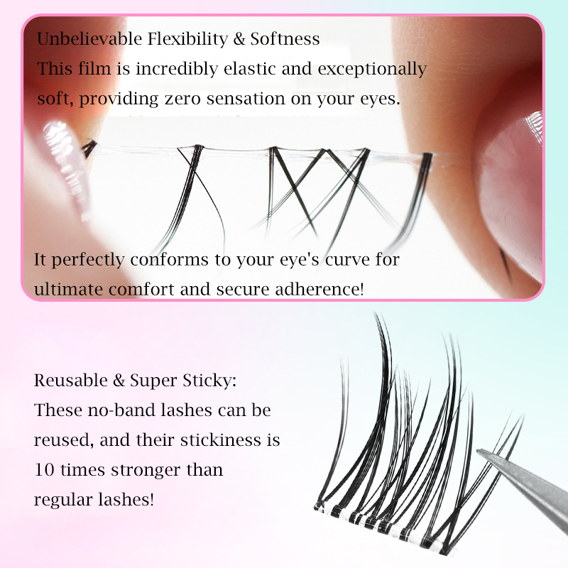 No Glue Eyelashes ”No-Band“Glu - Eyelash Extension Supernatural incelemesi ve fiyatı
