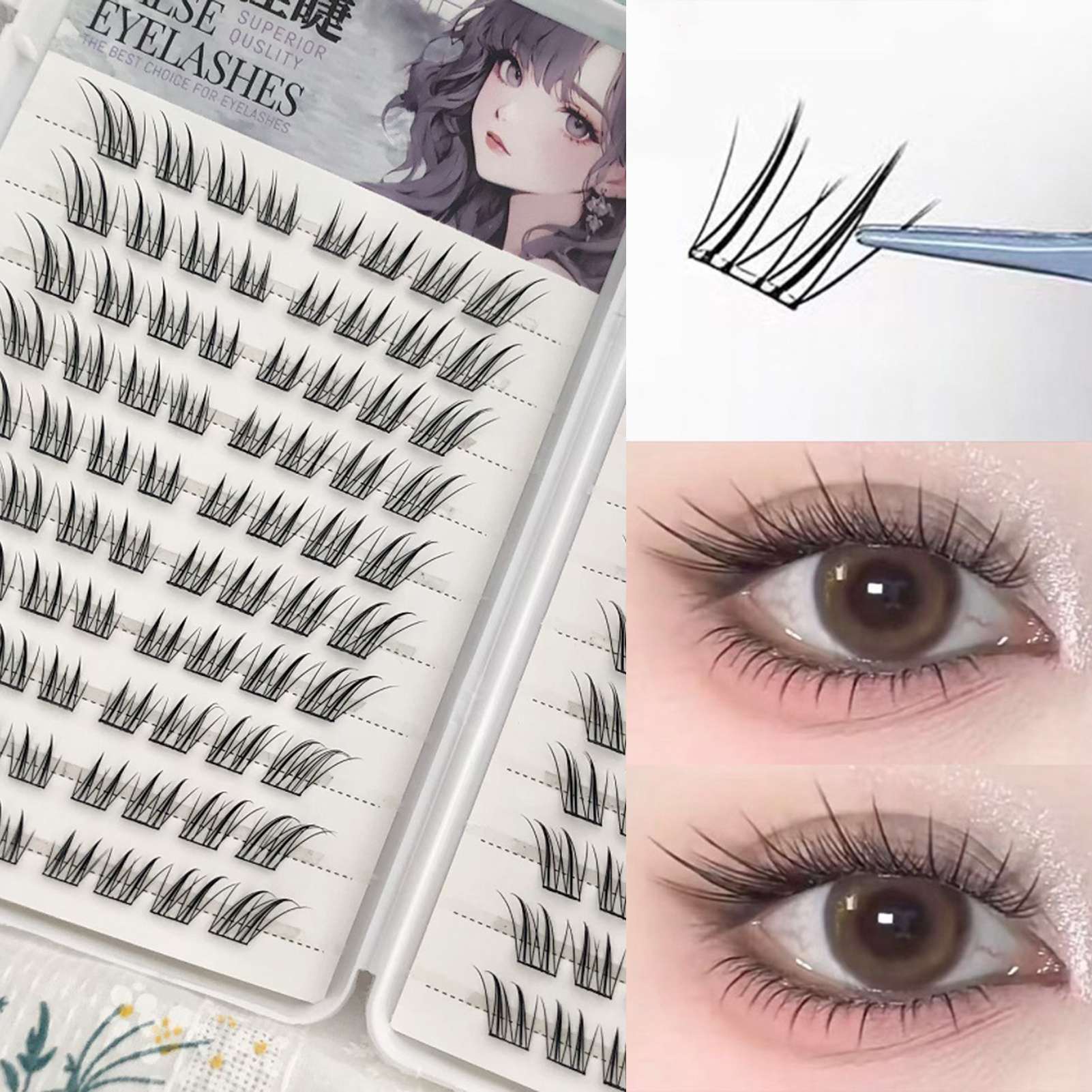 6/10/20 Rows Foxes False Eyela - Eyelash Extension Uv Glue incelemesi ve fiyatı