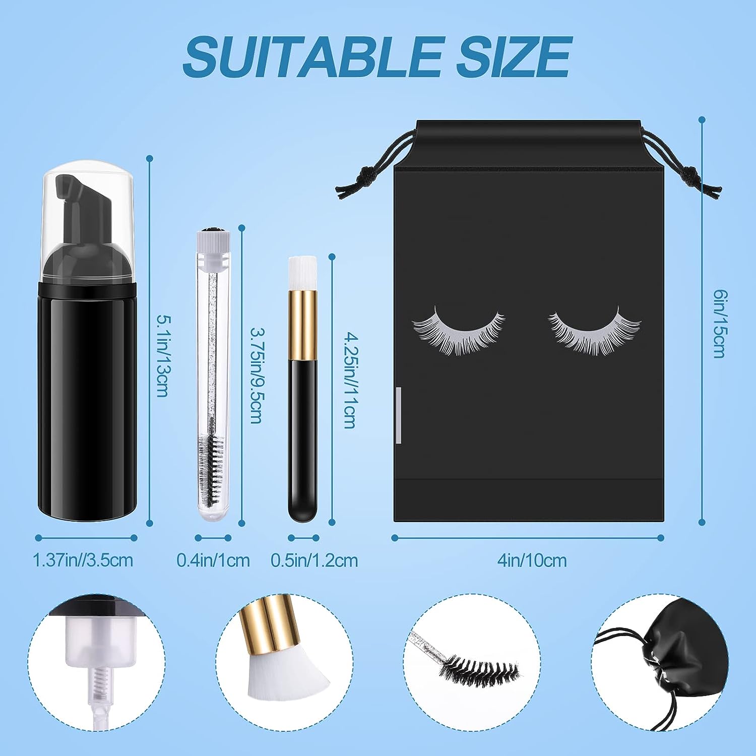 Eyelash Cleaning Set Lash Sham - Eyelash Extension Wash Kit incelemesi ve fiyatı