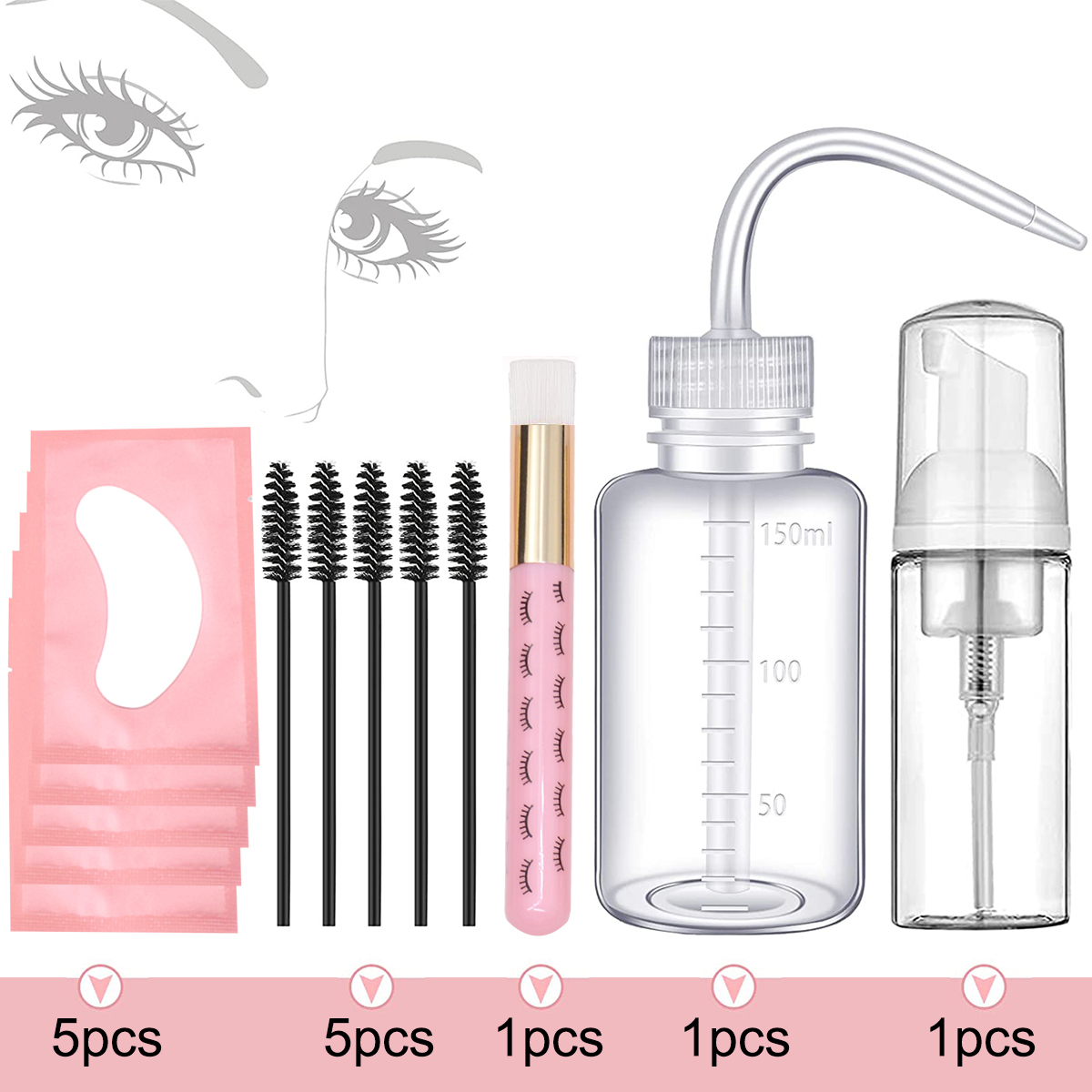 13Pcs Eyelash Extension Cleani - Eyelash Extension Wash Kit incelemesi ve fiyatı