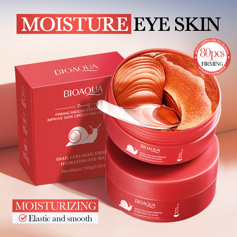 80pcs BIOAQUA Snail Crystal Co - Eye Pad Collagen incelemesi ve fiyatı