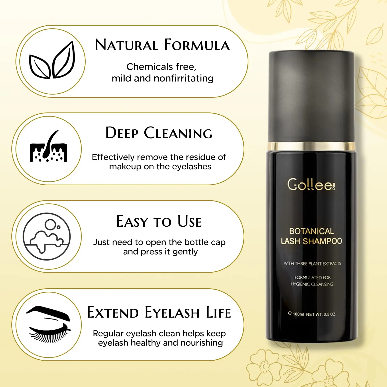 Gollee 100ml Cleaning Mousse B - Eyelash Extension Wash Kit incelemesi ve fiyatı