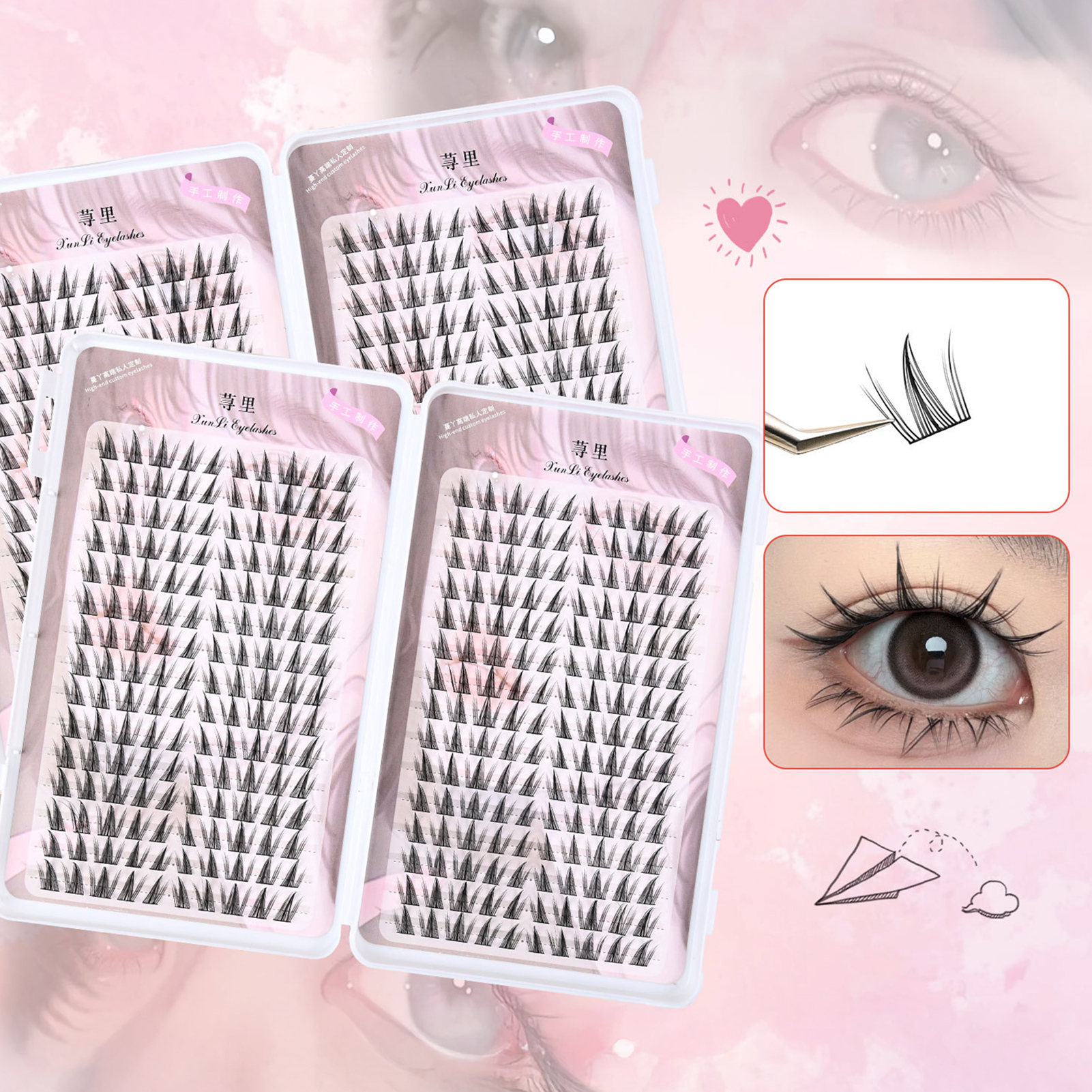 30rows 3D Wispy Fluffy Fake Ey - Eyelash Extension Supernatural incelemesi ve fiyatı