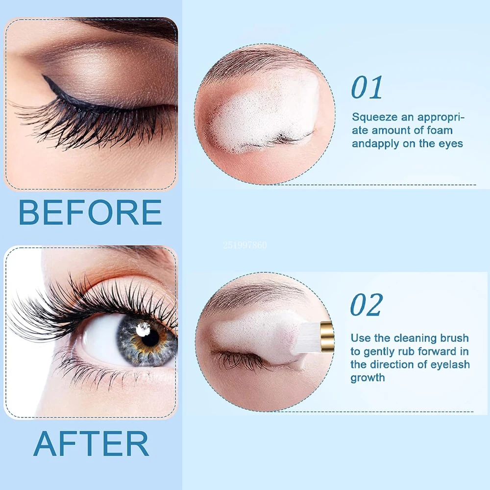50/25Pcs Eyelash Extension Rem - Eyelash Extension Wash Kit incelemesi ve fiyatı