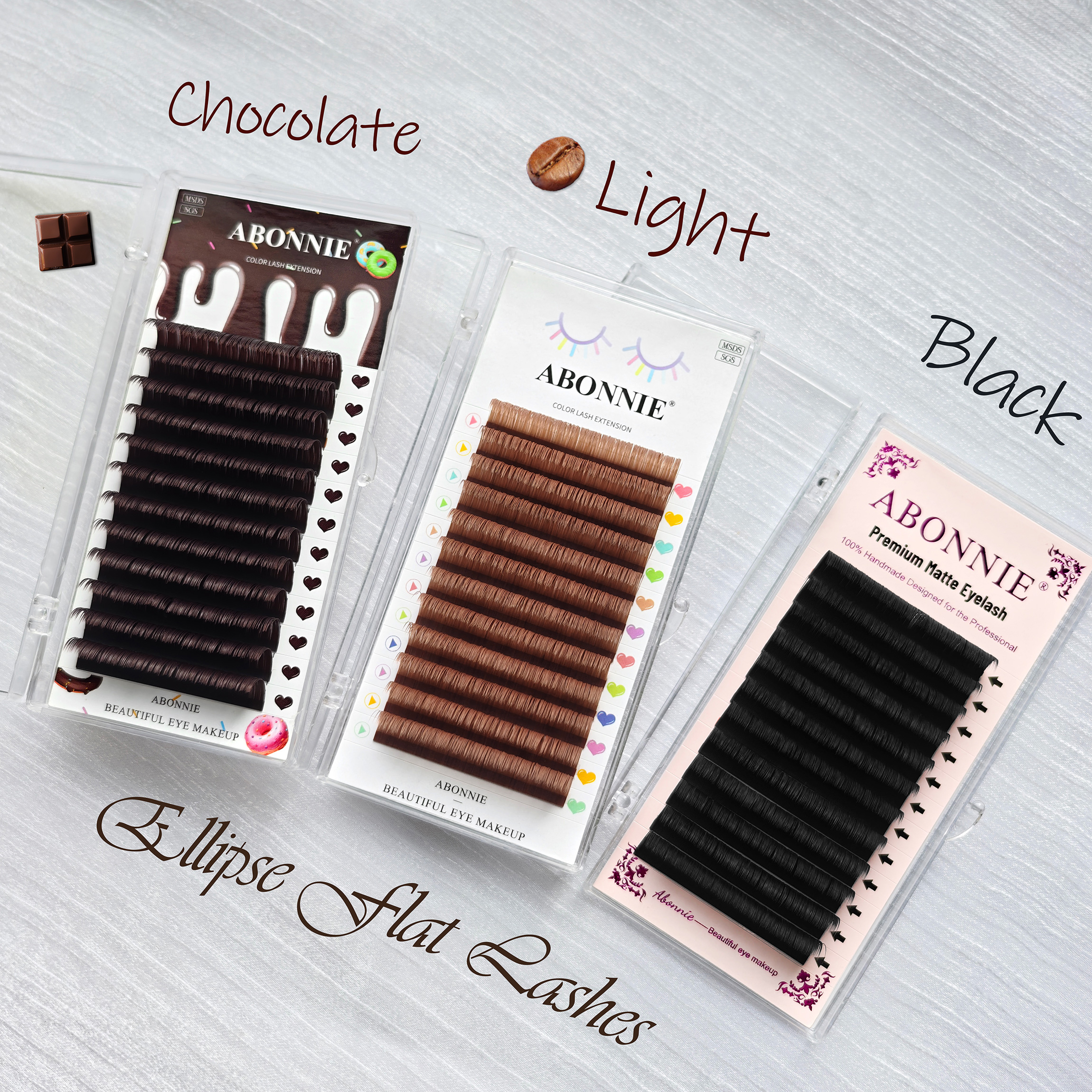 ABONNIE Brown Ellipse Flat Eye - Eyelash Extension Supernatural incelemesi ve fiyatı