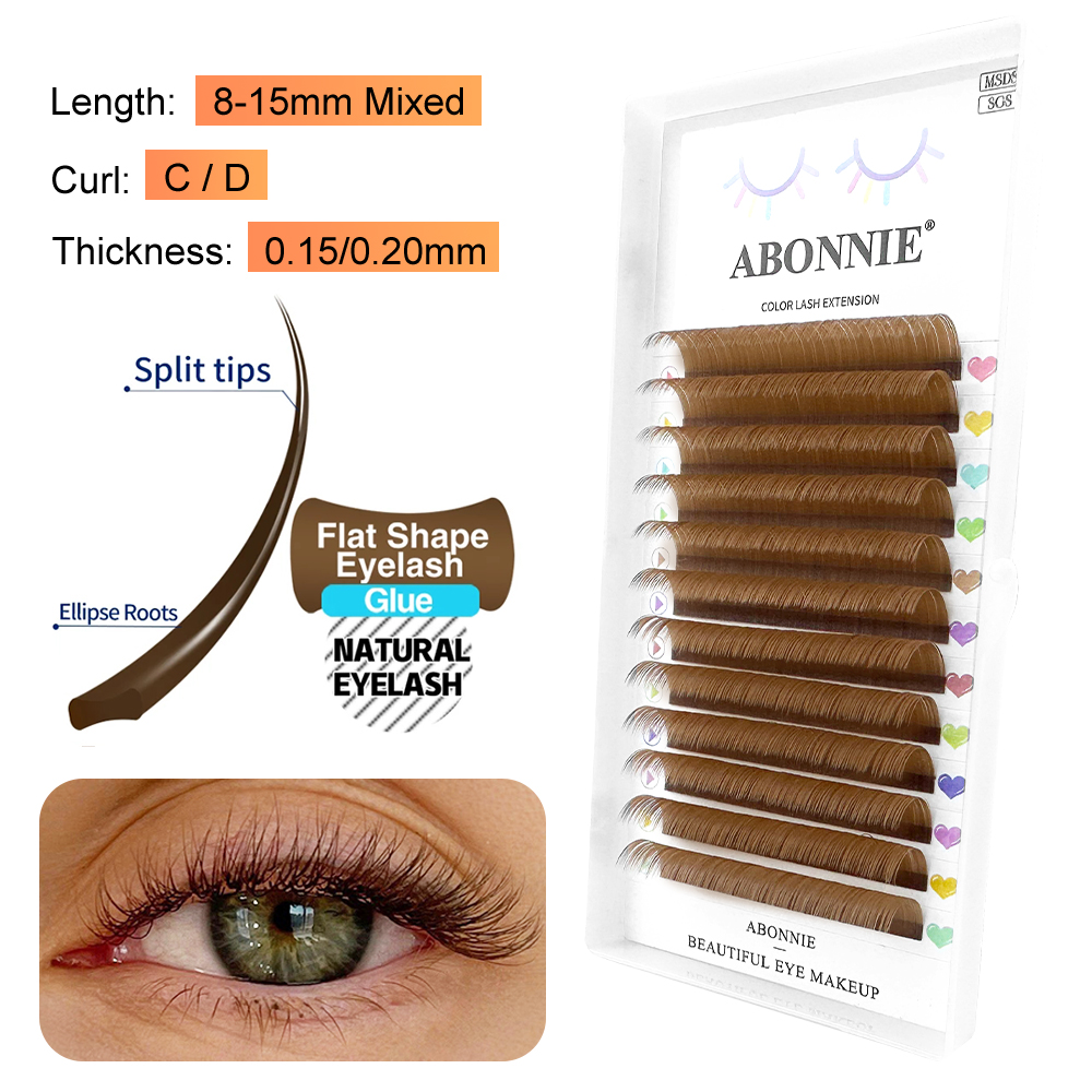 ABONNIE Brown Ellipse Flat Eye - Eyelash Extension Supernatural incelemesi ve fiyatı
